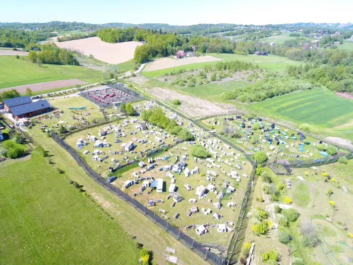 Aerial drone view of massive paintball facility Ar 20251015213758 - Arena Mocy paintball