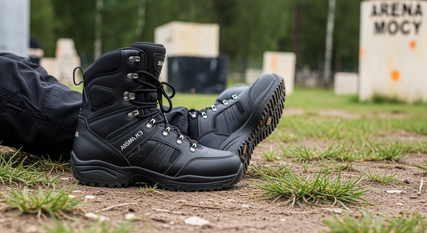 Professional paintball boots on Arena Mocy field, 20250930231750 - Arena Mocy paintball